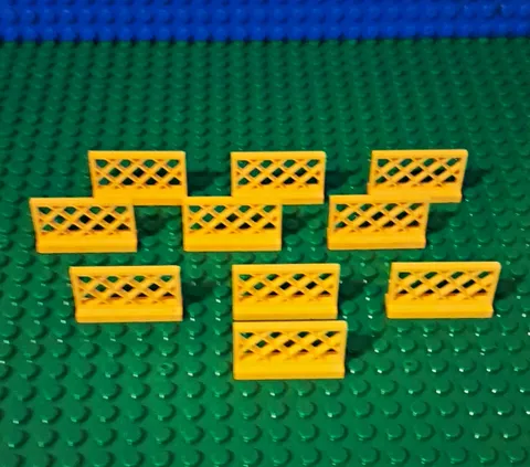 LEGO Fence 1 x 4 x 2 Lattice In Yellow  10 Pieces