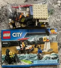 LEGO City Coast Guard Starter Set 60163 Shark Beach Buggy Manual Used Bagged