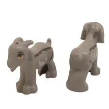 LEGO Friends Goat White Dark Bluish Gray Animal Bright Orange Eyes