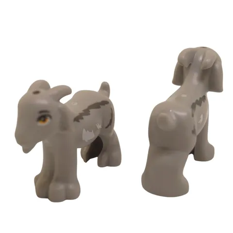 LEGO Friends Goat White Dark Bluish Gray Animal Bright Orange Eyes
