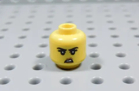 LEGO Ninjago Female Girl Dual Sided Yellow Head Minifig Eye Mask BT