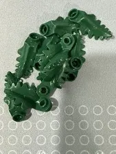 Lego Plant, 2682 Round 1 x 1 with Curved, Upright Leaf x10 U39 Dark Green