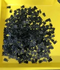 LEGO 4085c Parts Plate Modified 1x1 w/ Open O Clip Vertical BLACK MOC Bulk  x330