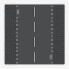 LEGO ® baseplate, road: 44336px4 - new dark gray - used