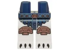 LEGO® Part 970c01pb36 - Hips and White Legs with Dark Blue Loincloth