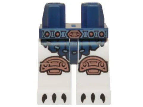 LEGO® Part 970c01pb36 - Hips and White Legs with Dark Blue Loincloth