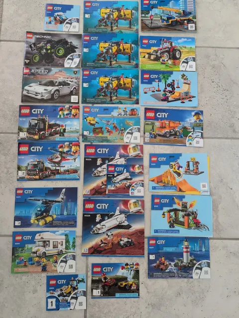 LEGO CITY Instruction Manuals: Lot of 24 Booklets (See Details for Item #s)