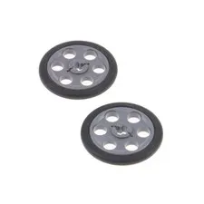 2x LEGO Technic Pulley 3x3 New Dark Gray Rubber Tire Black 4185c01