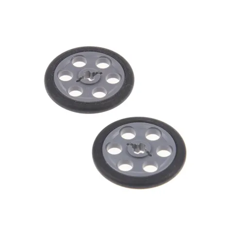 2x LEGO Technic Pulley 3x3 New Dark Gray Rubber Tire Black 4185c01