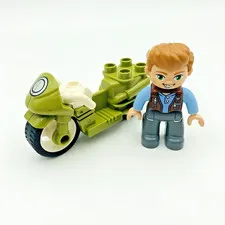 LEGO Duplo Jurassic World 10939 - Owen Figure & Motorcycle Replacement Park Bike