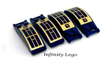 4 LEGO Dark Blue Windscreen 6x2x2 w Handle Lunar Roving Gold Sticker 35375 60348