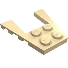 10x LEGO® Part 43719 - Wedge, Plate 4 x 4