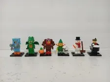 LEGO Collectible Minifigures Lot 6 Robot, Dragon, Turkey, Elf, Snowman, Captain