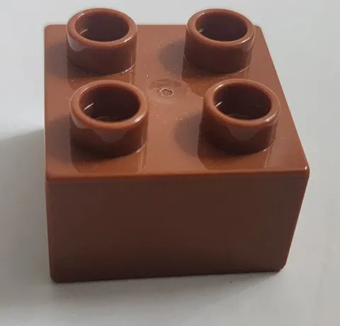 Lego Duplo Brick 2x2 Brown Replacement Part 3437