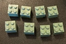 Lego Lot 8 Sand Green 3003 Bricks Stud Pieces 2x2 Brick Replacement Set