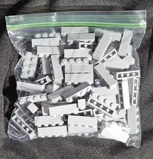 LEGO Light Bluish Gray 1x4 Bricks Lot of 100 Part 3010 1 Bag of 100 Brand New