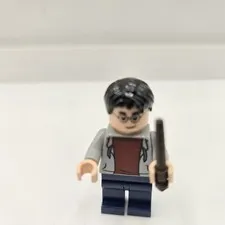 LEGO Harry Potter W/Gray Hoodie Red Sweater, Brown Wand Minifigure Hp213 Retired