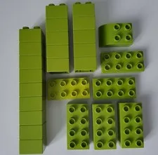 LEGO DUPLO Lot Bundle LIME GREEN Pieces Building Blocks For Your Set Collection