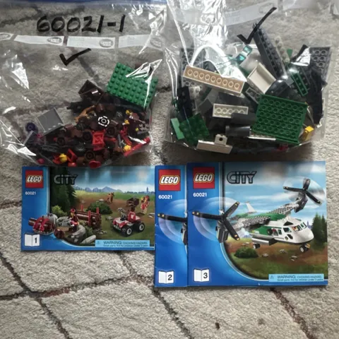 LEGO City 60021 Cargo Heliplane Bulk Lot Parts w/ Instructions Manuals 1-3