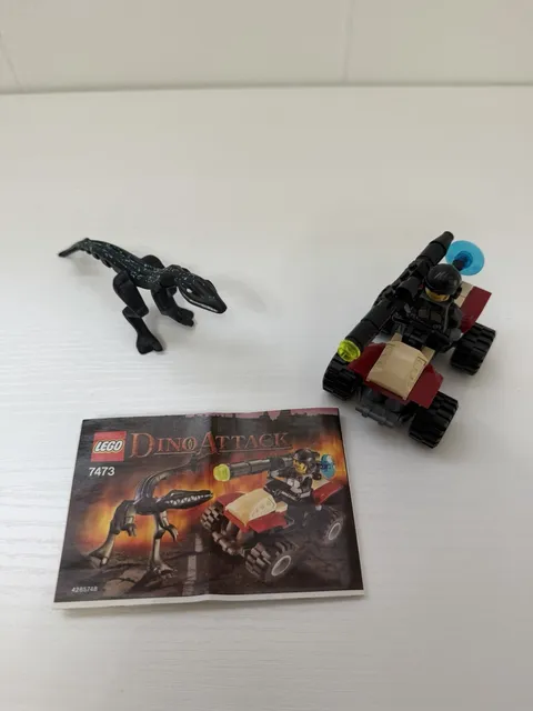 LEGO Dino Attack: Steel Sprinter Vs. Lizard 7473 100 Complete W/ Manual No Box