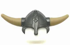 Lego New Pearl Dark Gray Minifigure Headgear Helmet Viking with Side Holes