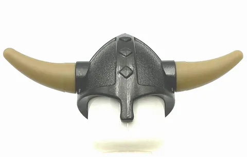 Lego New Pearl Dark Gray Minifigure Headgear Helmet Viking with Side Holes