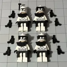 Lego Clone Trooper Commander Star Wars Minifigure Sw Lot Of 4 E9 63