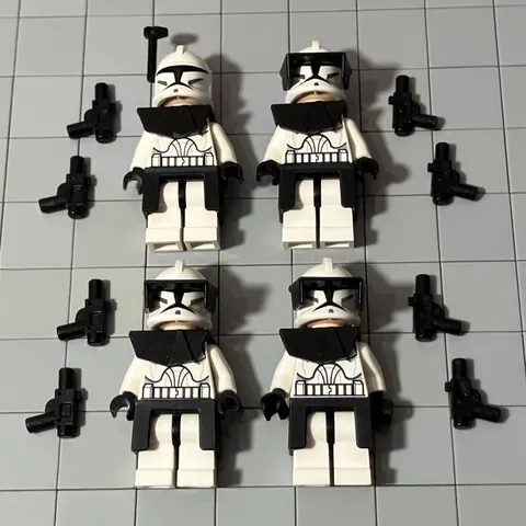 Lego Clone Trooper Commander Star Wars Minifigure Sw Lot Of 4 E9 63