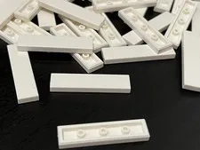 100 BRAND NEW LEGO LOT 1x4 WHITE FLAT SMOOTH FINISHING TILES BRICK TILE