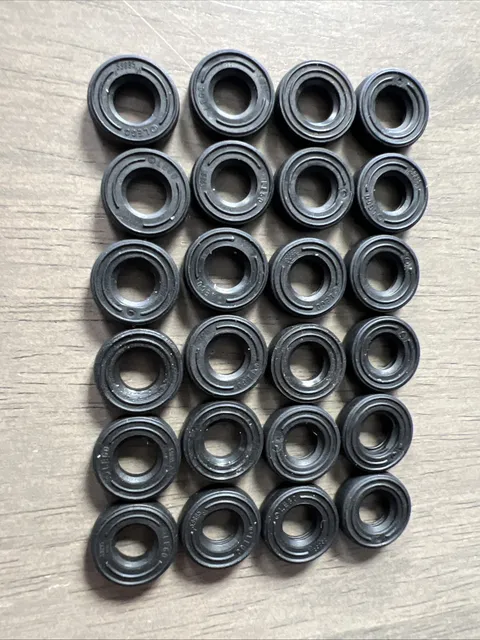 LEGO 59895 Black Tire 14x4mm Smooth Small Single, Numbered - 24 Pieces