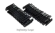 40 LEGO Black Small Tread Link Chain Robo Explorer (3873 15379 31062)  40 Pieces