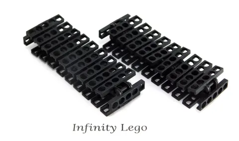 40 LEGO Black Small Tread Link Chain Robo Explorer (3873 15379 31062)  40 Pieces