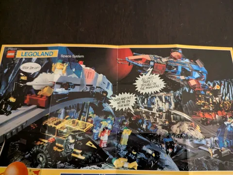 Vintage (1989) LEGO SPACE Futuron Space Police Blacktron Sets Poster - RARE