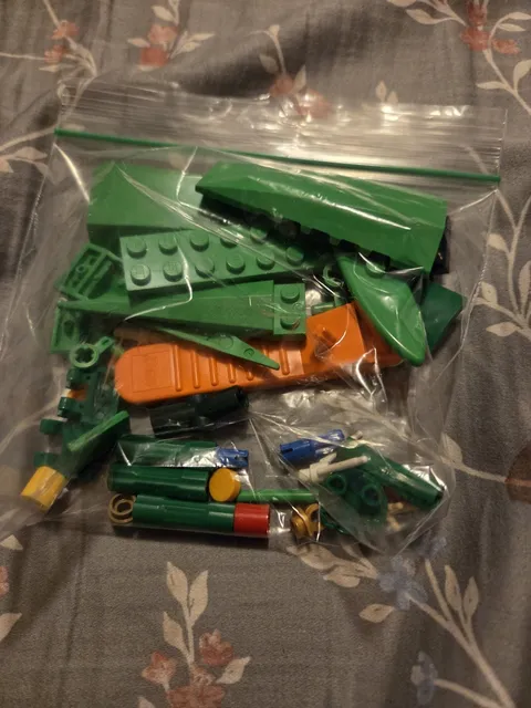 LEGO Bricks & Pieces Bulk Lot Mixed Parts Green & More in Polybag 10+ pcs