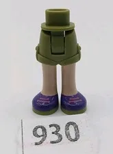 LEGO Friends Mini Doll Legs Girl Olive Green Shorts Purple Shoes 2 Laces 930