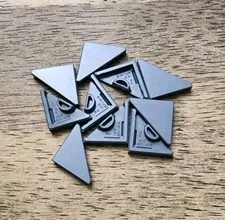 LEGO Dark Bluish Gray 2 X 2 Tile Triangular. QTY 10. Part No. 35787.