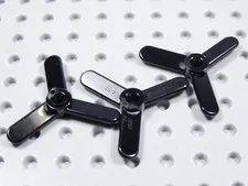 LEGO Lot of 3 Black Propeller Blades BG