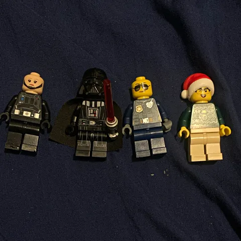 LEGO Star Wars Darth Vader Minifigure Lot 4 pcs w/ Cape, Police Officer