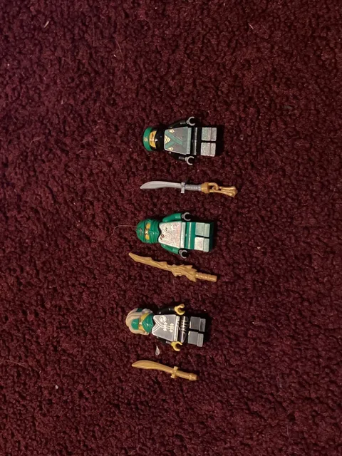 Lego Ninjago Lloyd Minifigure 3 pack collectible with weapons
