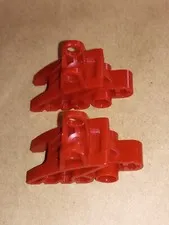 2 Bionicle Lego 41668 in Red Foot Feet with Ball Joint Socket Lego