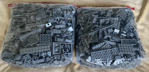 4 Lbs. Dark Gray Mixed Lego Pieces Bricks Lot