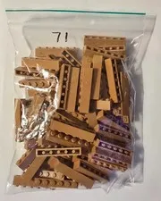LEGO Lot of 71 1x6 Brick Medium Nougat Part No. 3009