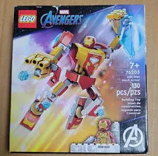 LEGO Marvel Avengers 76203 Iron Man Mech Armor 130pc Building Toy 7+