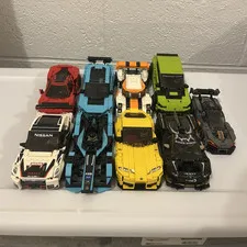LEGO Bulk Lot 9 Assembled Speed Champions Pre-Built Cars