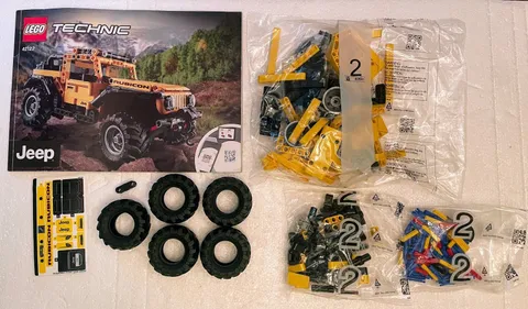 LEGO Technic Jeep Wrangler Rubicon 42122 4x4 bag #2 Tires Stickers Instructions