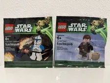 LEGO STAR WARS CLONE TROOPER LIEUTENANT 5001709 & HAN SOLO HOTH 5001621 SEALED