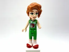 LEGO FRIENDS Part frnd0858- Autumn, Bright Green Outfit with Reindeer +Santa Hat