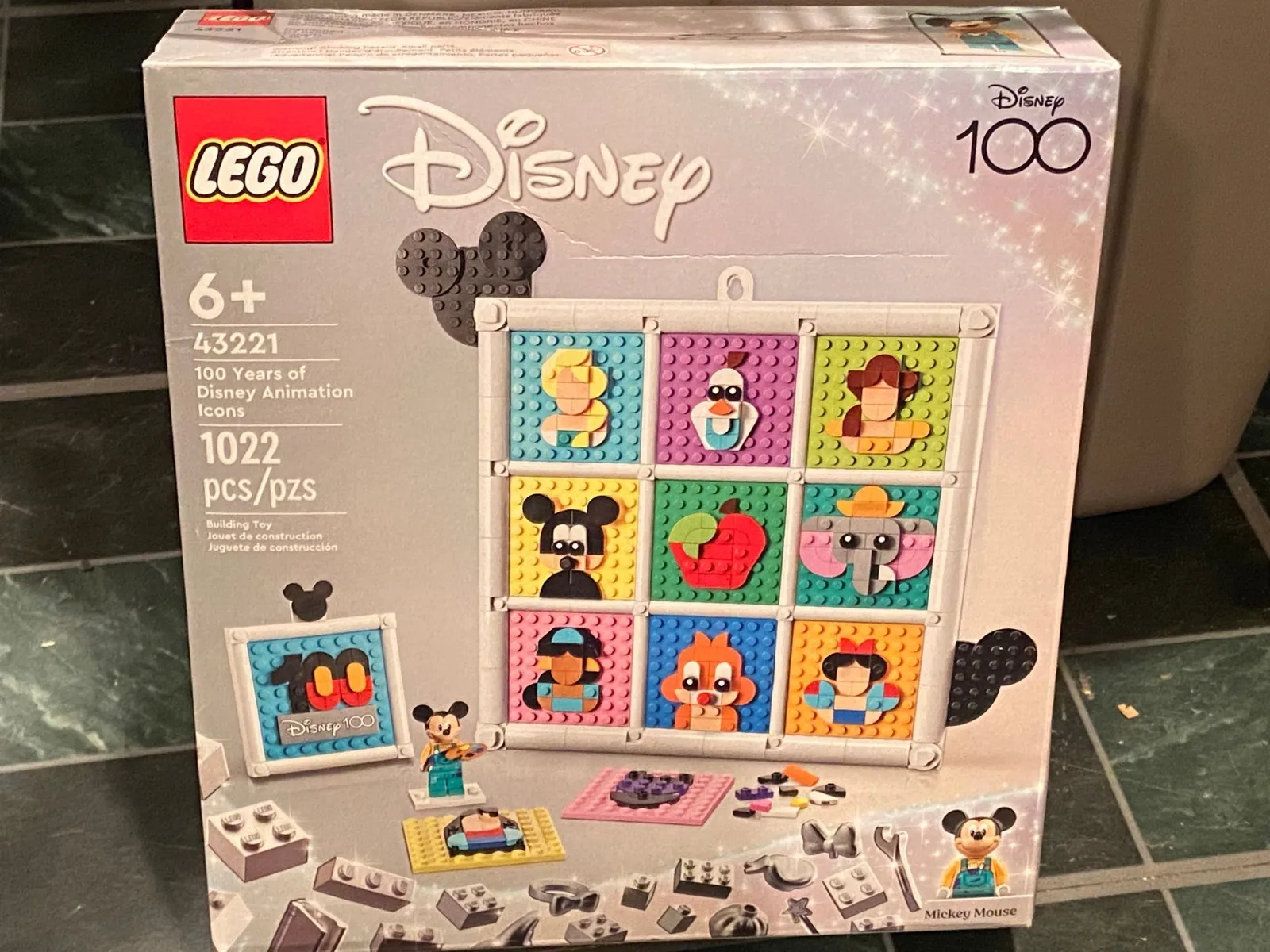 EMPTY BOX Lego 100 Years Of Disney ANimation Icons EMPTY BOX ONLY *NICE* f1