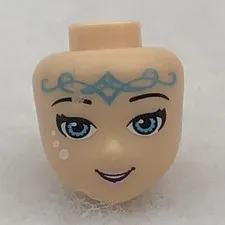 LEGO 19833 Nougat Mini Doll, Head Elves W/ Bright Pink Lips, Tribal Markings