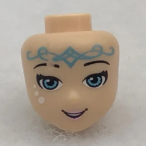 LEGO 19833 Nougat Mini Doll, Head Elves W/ Bright Pink Lips, Tribal Markings
